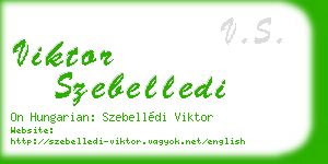 viktor szebelledi business card