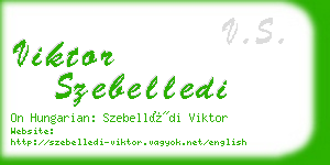 viktor szebelledi business card